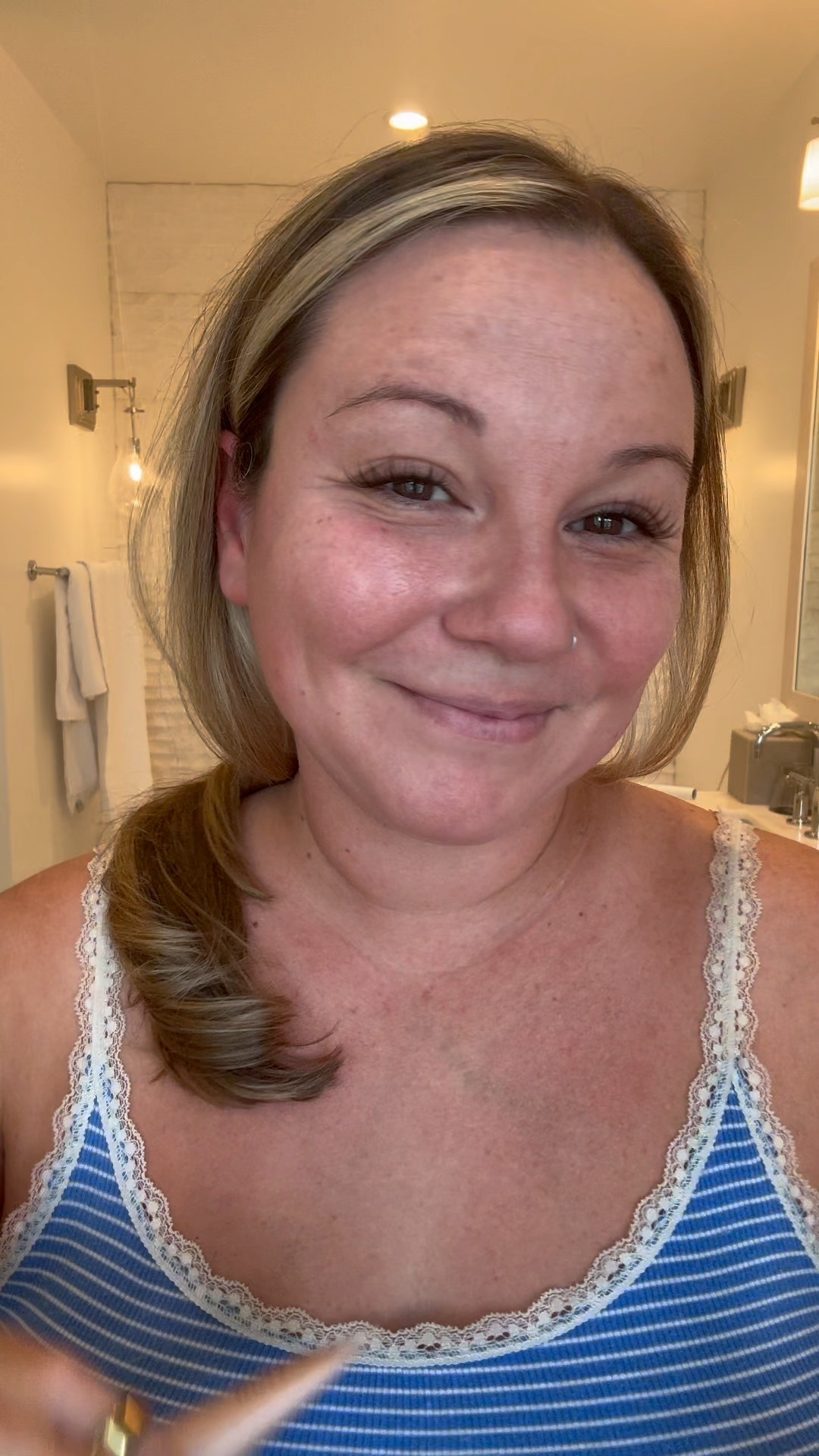 5 min summer makeup using 8 products! 
Merit SPF shade Bisque 
Blush shade Stockholm
Chanel bronzer shade medium 
Highlighter shade is no longer made but linking similar from Estée Lauder
Dibs code SHELLI for discount
Lipstick shade Blush Nude 
Lipgloss shade Aura 

#LTKBeauty #LTKOver40 #LTKSeasonal