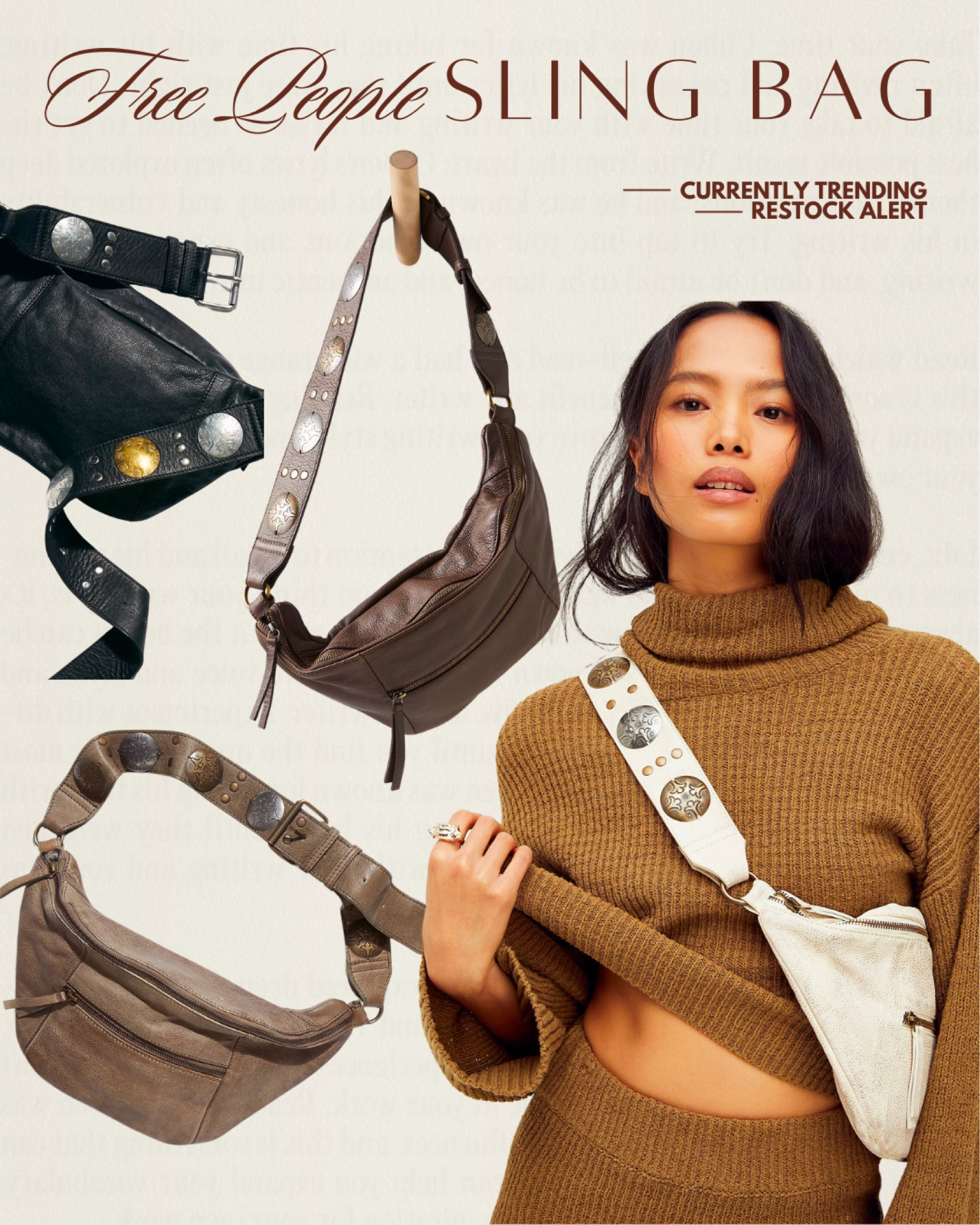 Restock of this trending Free People embellished sling bag ❤️‍🔥

Crossbody bag, restock alert, belt bag, leather bag, winter outfit, casual style

#LTKSeasonal #LTKfindsunder100 #LTKitbag