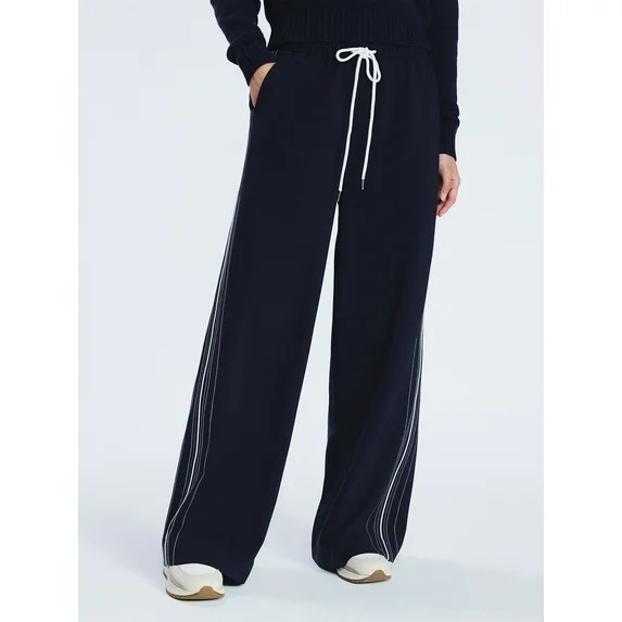 Free Assembly Women's and Women's Plus Side Stripe Pull-On Pants, 31" Inseam, Sizes XS-4X | Walmart (US)