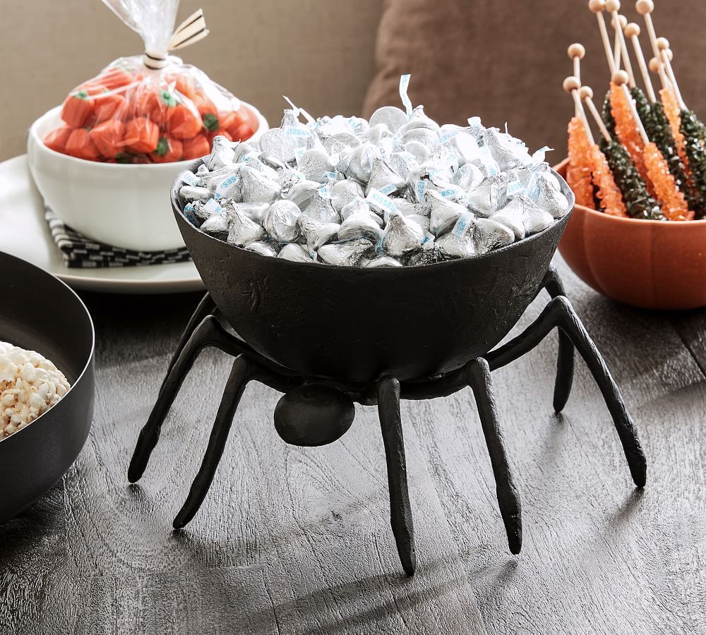 Trick or Treat Spider Handcrafted Metal Candy Bowl | Pottery Barn (US)