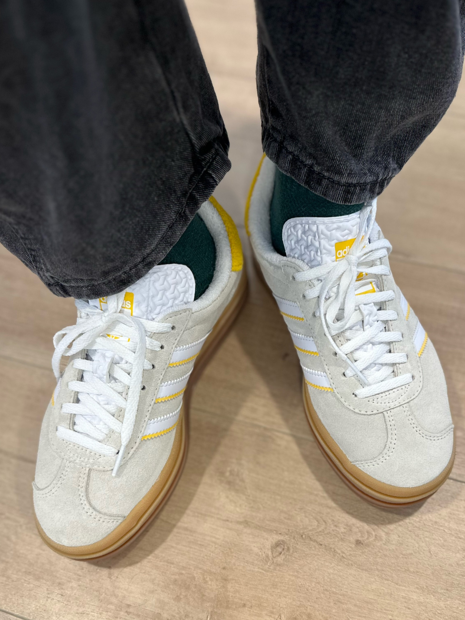 Platform Adidas Gazelle
Size down half to full size!