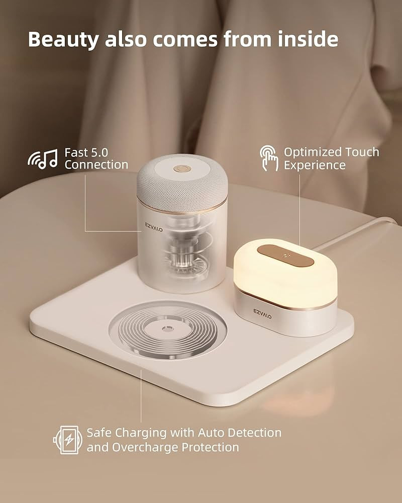 EZVALO Birthday Gifts for Women, 3 in 1 Charger Station with Wireless Phone Charger, LED Night Li... | Amazon (US)