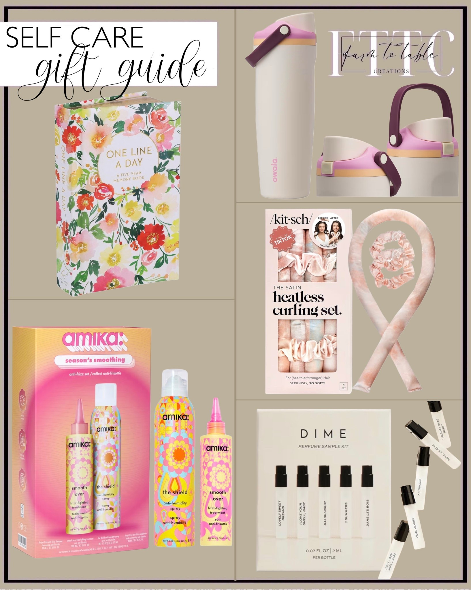 Self Care Gift Guide — All Amazon
Follow @farmtotablecreations on Instagram for more home styling ideas.

A sweet little Amazon-only roundup filled with thoughtful, feel-good self-care favorites. From nourishing Amika hair essentials and the viral satin heatless curl set, to the cutest five-year memory journal, a daily Owala must-have, and a dreamy DIME perfume sampler—each piece makes the perfect stocking stuffer, teen/tween gift, or cozy treat for yourself. Everything is practical, pretty, and ships fast, making holiday gifting effortless.

#amazonfinds #amazongiftguide #selfcaregifts #selfcareessentials #giftguide2025 #stockingstuffers #beautygiftideas #welnessgifts #amazonbeauty #heatlesscurls #dimebeauty #amika #journalgift #amazonfavorites #cozygifts #giftsforteens #giftsfortweens #amazonholidays #holidaygiftideas #ltkfinds #ltkit #ltkbeauty #ltkgiftguide #ltkholiday


#LTKselfcare #LTKSaleAlert #LTKGiftGuide