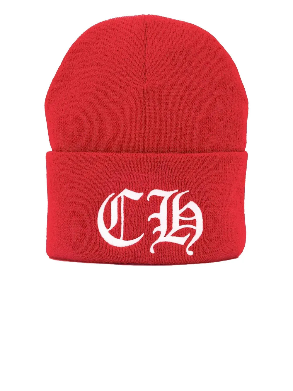 Chrome Hearts ribbed beanie hat - Red | Farfetch Global