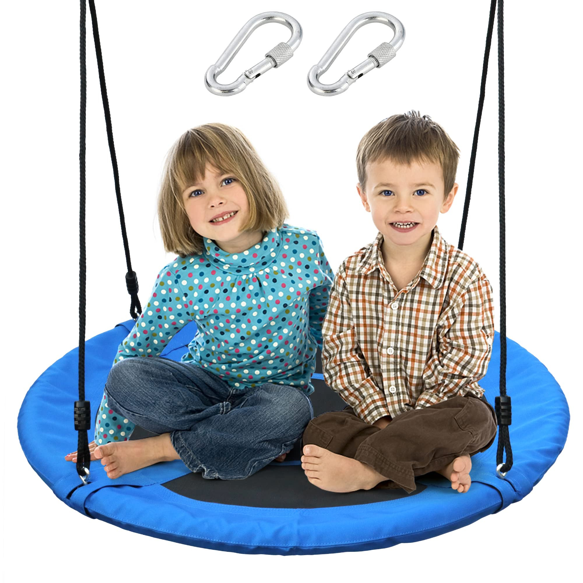 Saucer Tree Swing Seat for Kids 40 Inch Outdoor Round Tree Swing for Children Flying Saucer Swing... | Amazon (US)