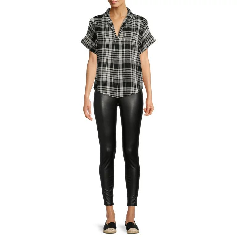 Time and Tru Women's Faux Leather Jegging | Walmart (US)