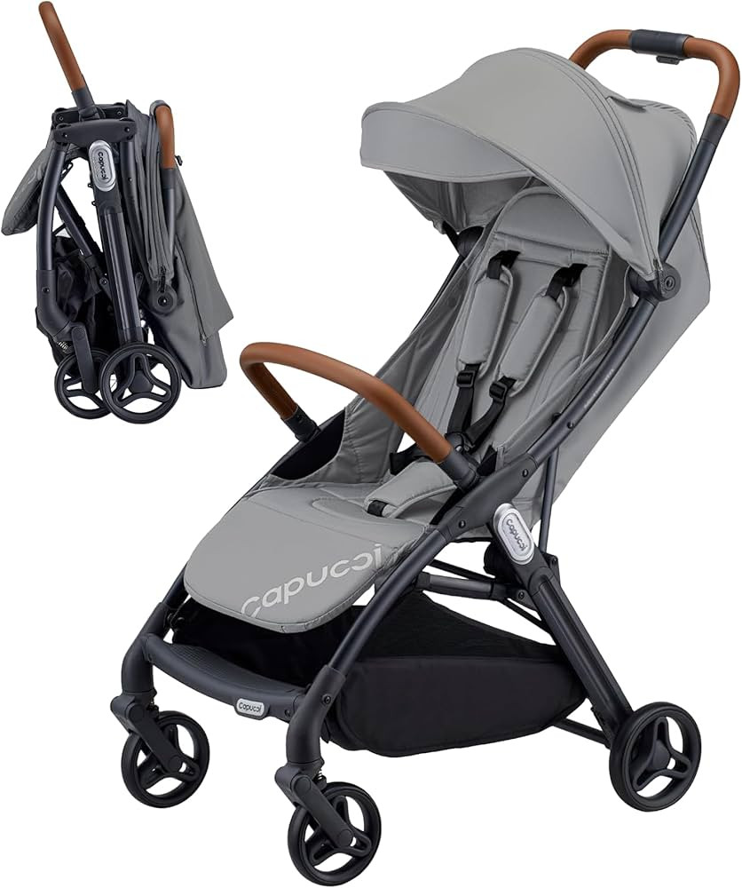Capucci Memento Baby Stroller - Lightweight One Hand Auto Fold Compact & Self-Standing, 5 Point S... | Amazon (US)