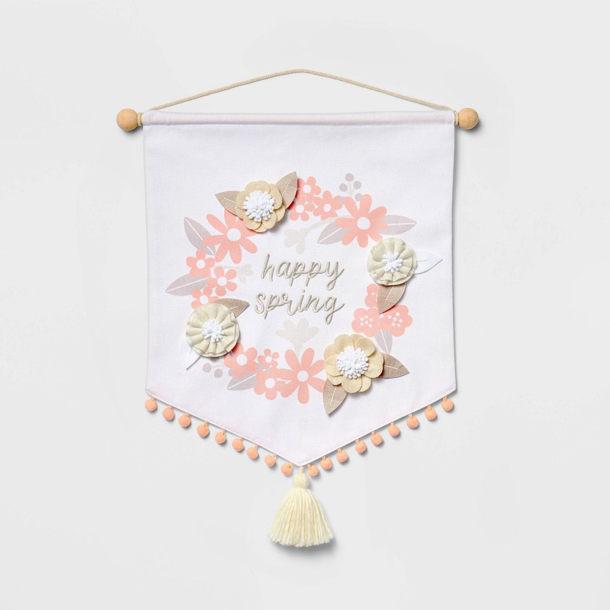 Fabric Easter Wall Hanging Art Happy Spring - Spritz™ | Target
