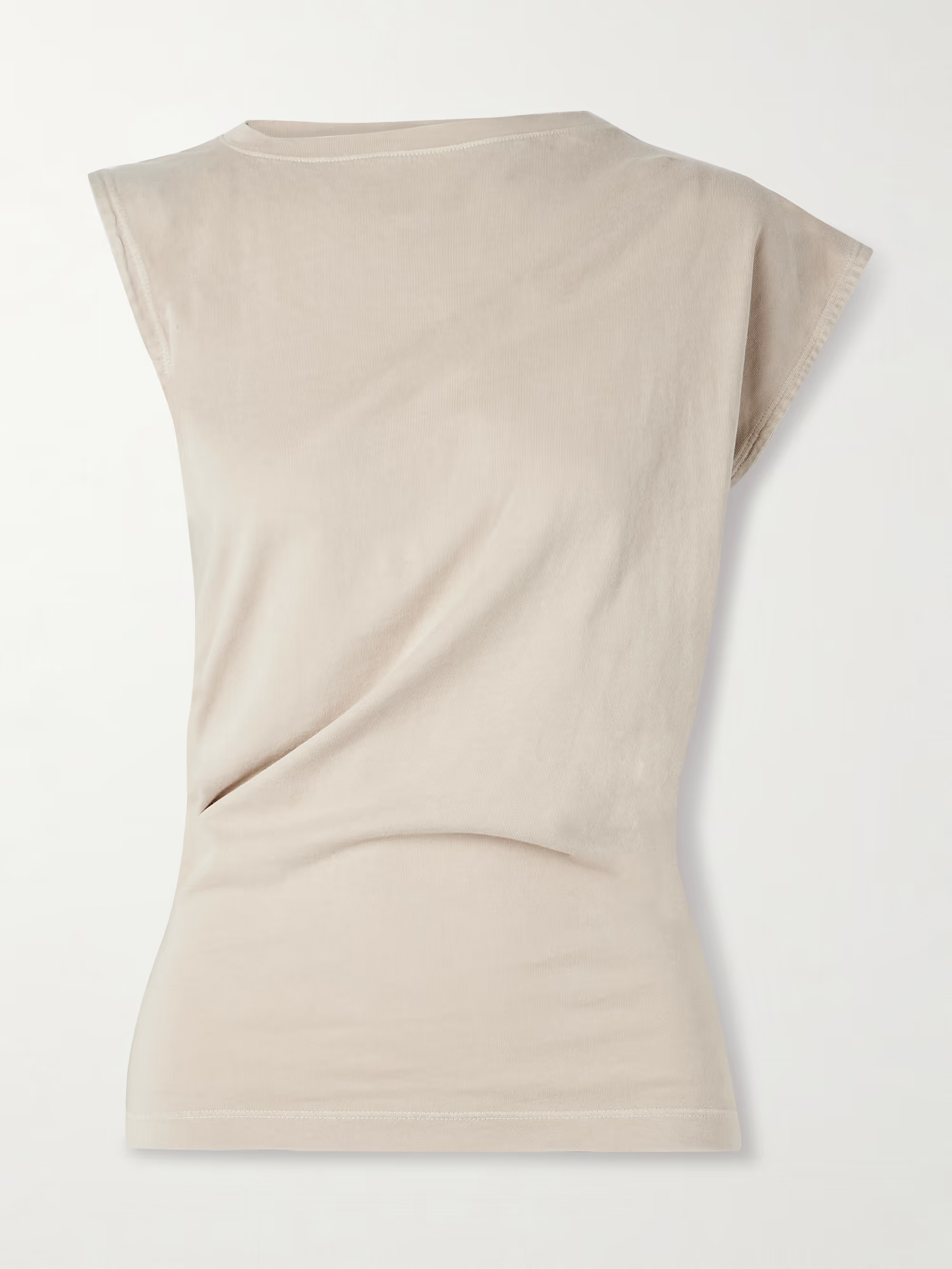 Beth draped organic cotton-jersey T-shirt | NET-A-PORTER (US)