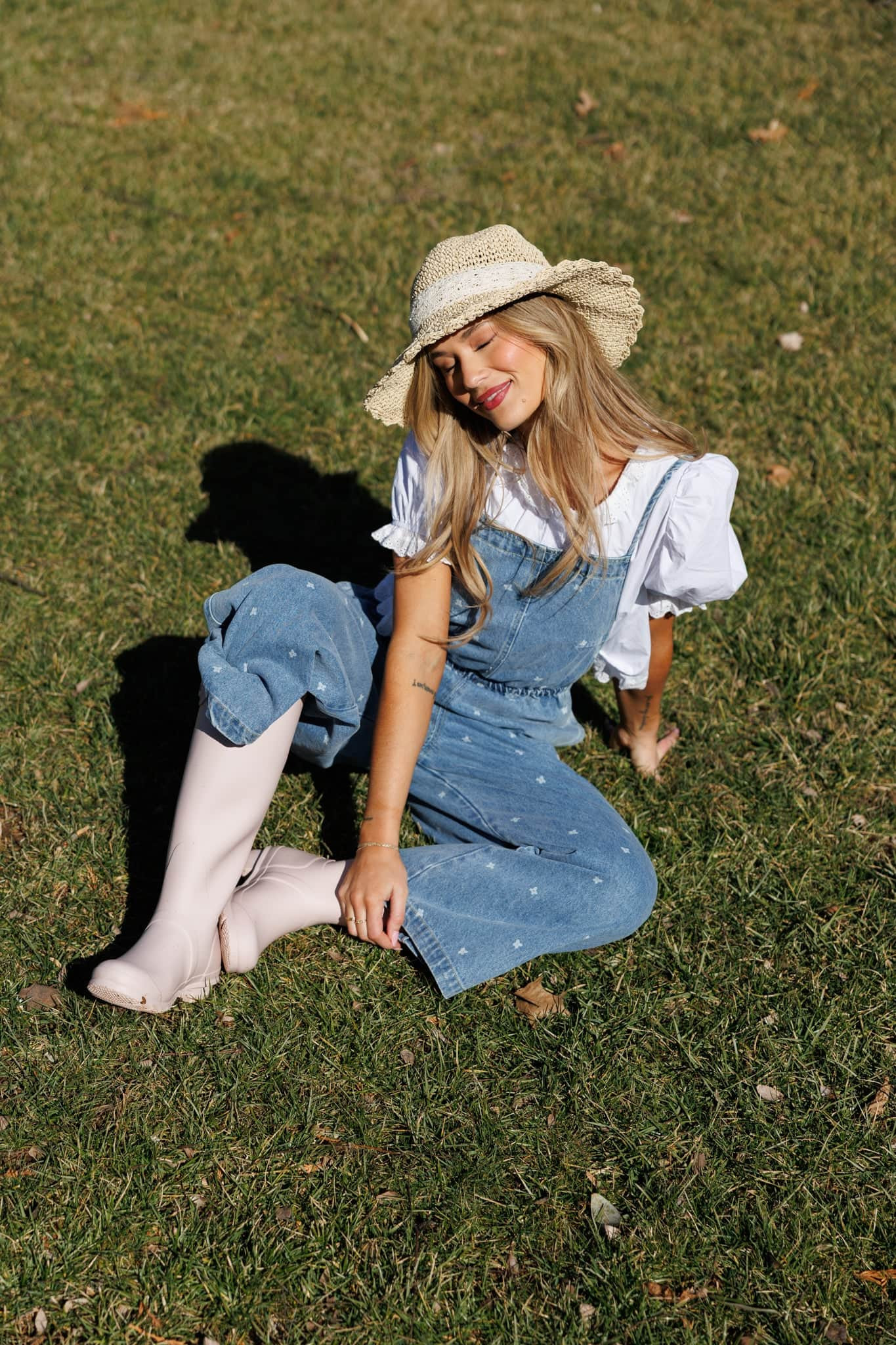 The Wildflower Denim Jumpsuit | Lane 201 Boutique