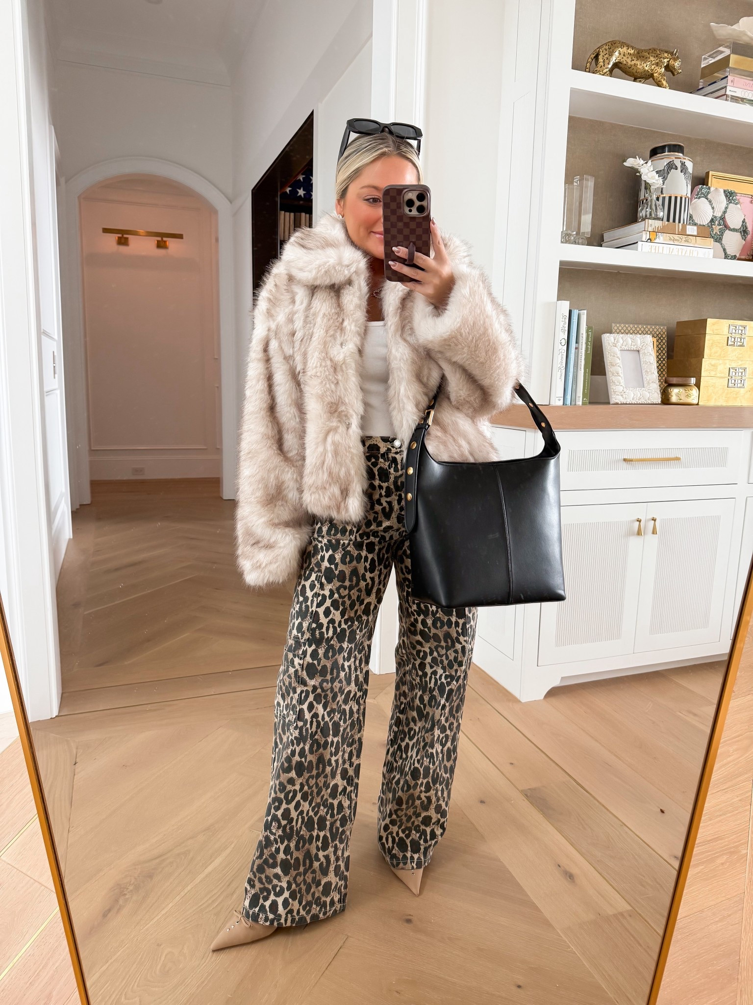 The chicest outfit from @walmart! 
Size small fur coat / size small leopard pants! 

#LTKWorkwear #LTKSeasonal #LTKFindsUnder50