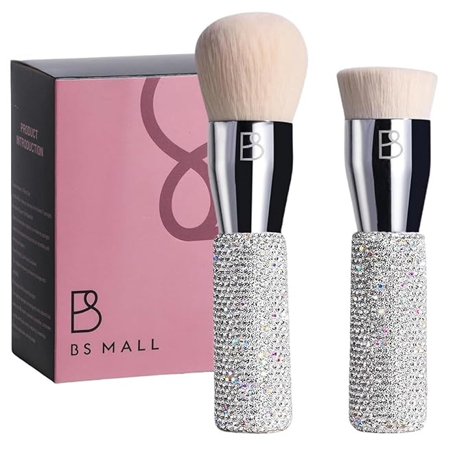 BS-MALL Makeup Brushes Luxury Diamond Handmade Powder Blush Brush Premium Synthetic FoundationSof... | Amazon (US)