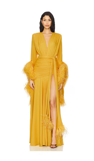 Geisha Maxi Dress in Mustard | Revolve Clothing (Global)