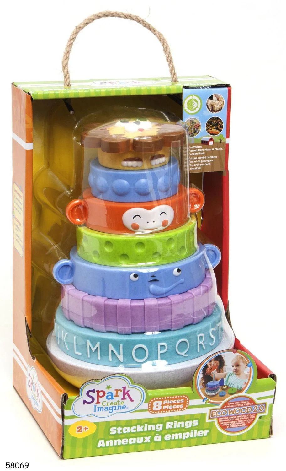 Spark Create Imagine Eco Wood Stacking Rings Toy, 8pcs | Walmart (CA)