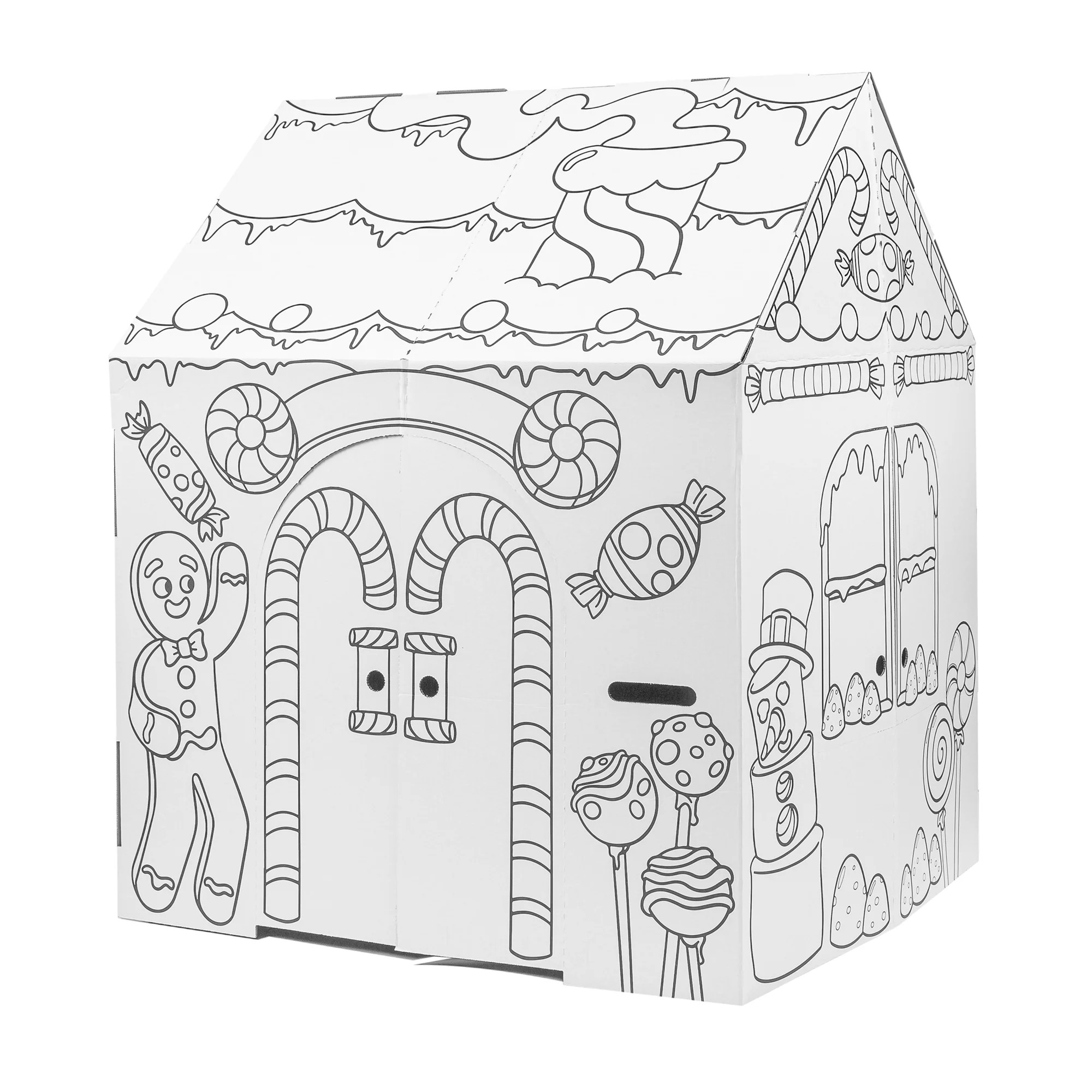 Gingerbread Arts & Crafts Cardboard Playhouse - Kids 3 and up | Walmart (US)