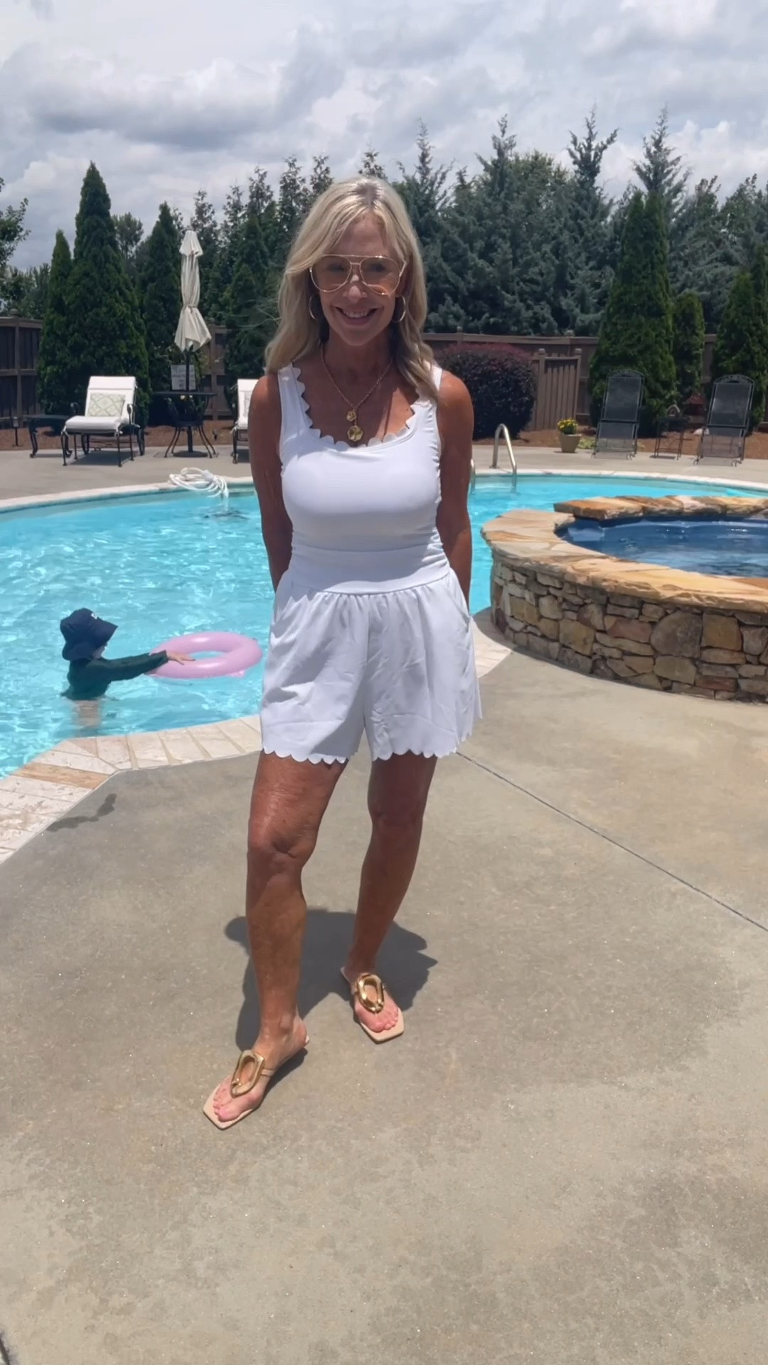Love this adorable white swimsuit/romper!!!

#LTKdayinmylife #LTKgrwm