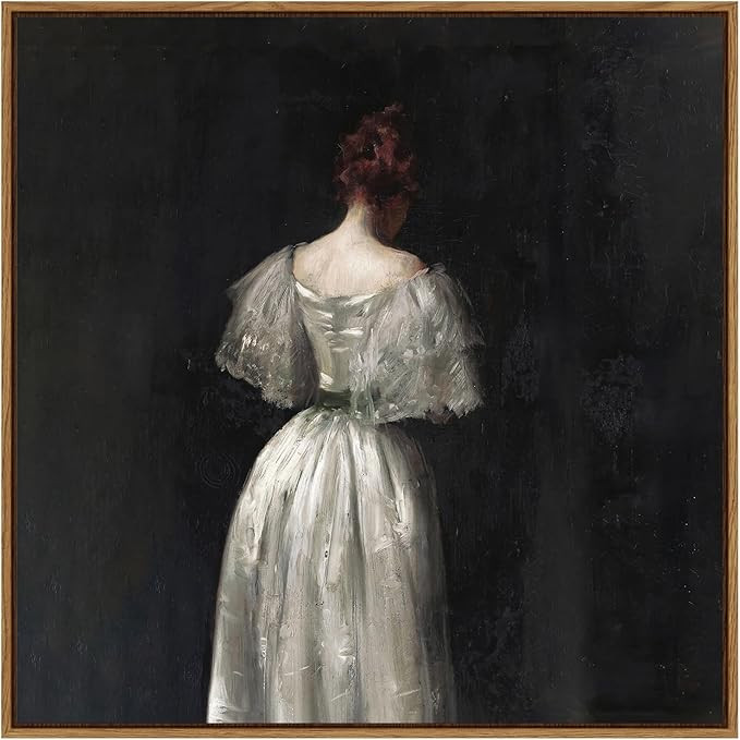 InSimSea Square Framed Canvas Wall Art, Classical Prints Seventeenth Century Lady Home Wall Decor... | Amazon (US)