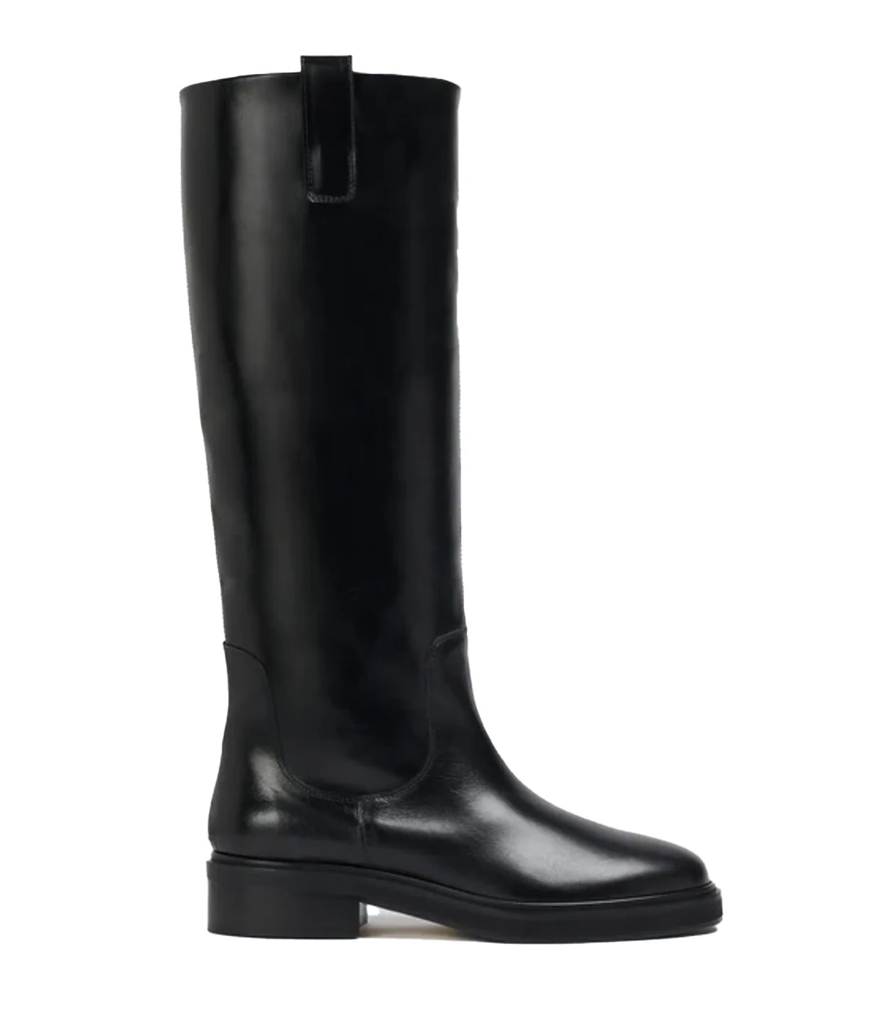 Henry Pull on Calf Leather Boot in Black | Mode Sportif