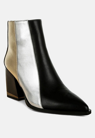 Womens Stemon Three Tone Block Heel Boots | Macy's