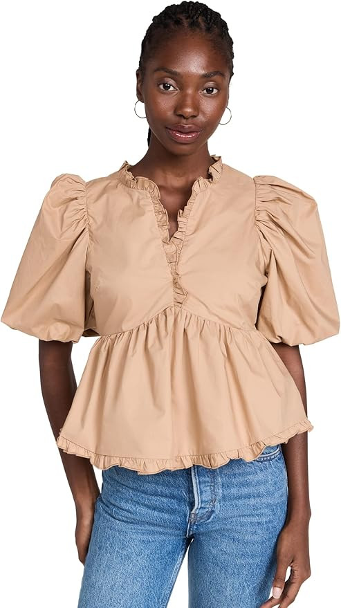 endless rose Women's Ruffle Detail Blouse | Amazon (US)
