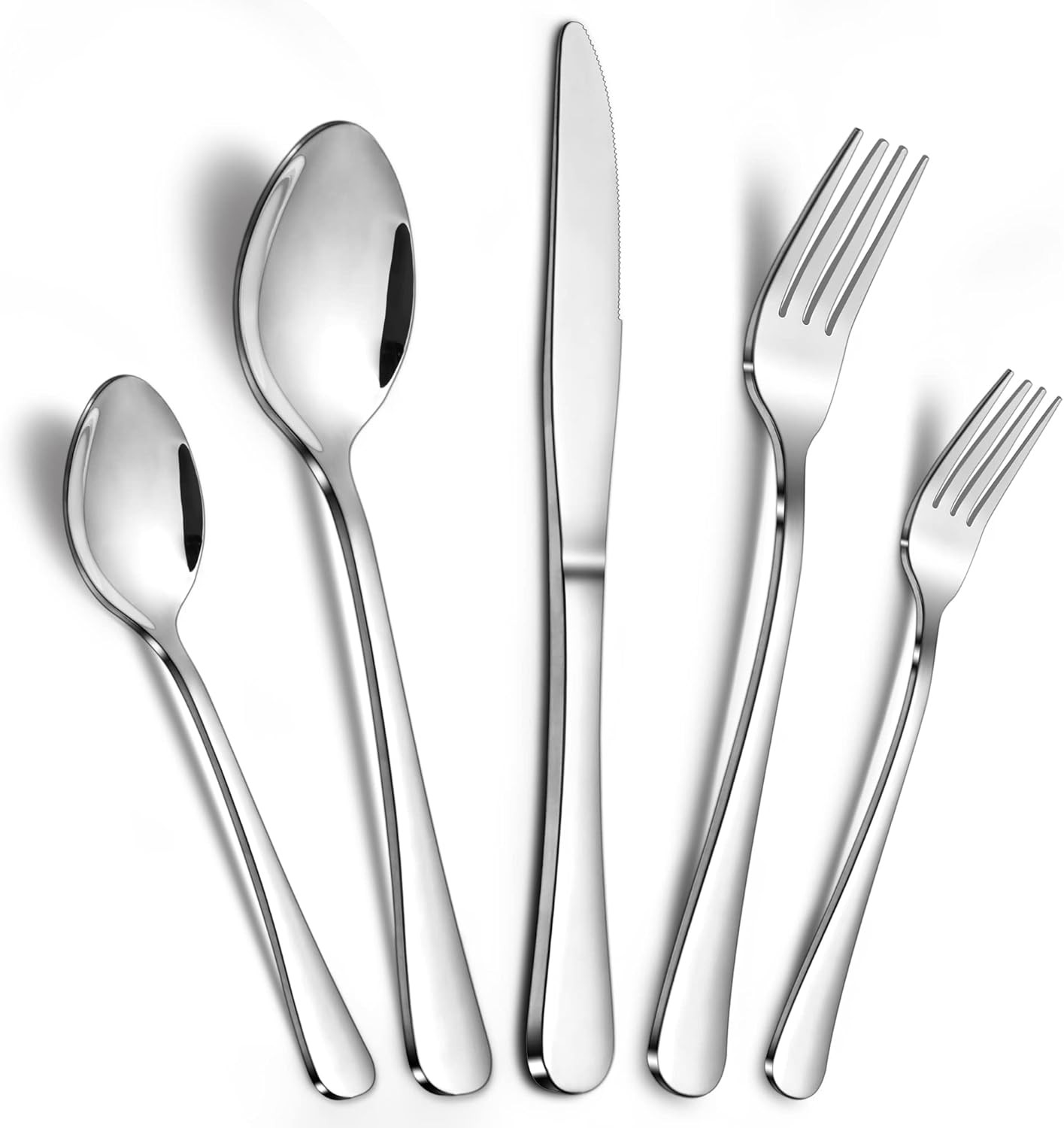 60-Piece Silverware Set, ASKSCICI Stainless Steel Flatware Service for 12, Tableware Cutlery Incl... | Amazon (CA)