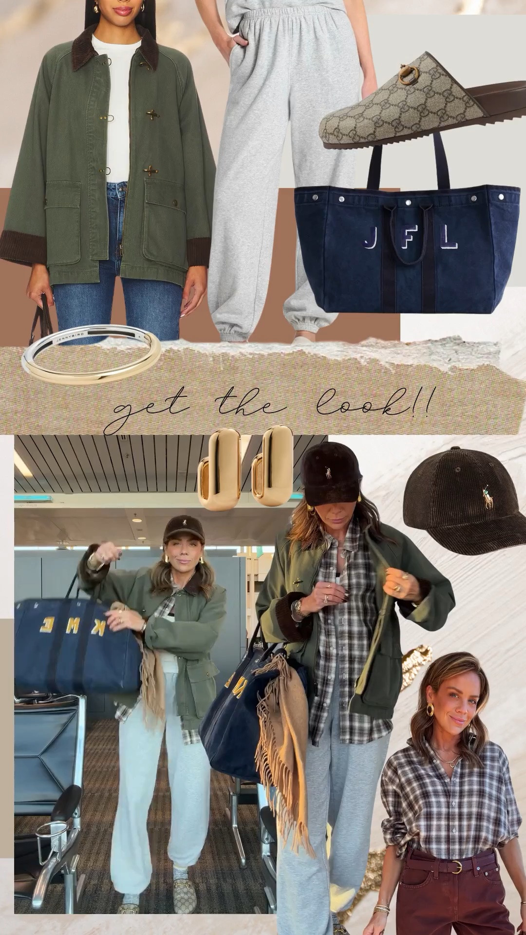 Travel outfit!!! In small sweats xs tank large button down xs jacket