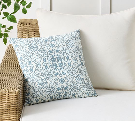 Mia Medallion Outdoor Pillow | Pottery Barn (US)
