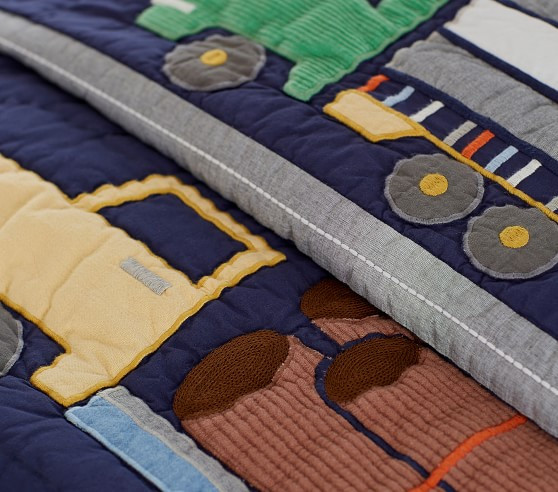 Busy Trucks Quilt & Shams | Pottery Barn Kids