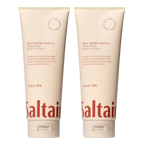 Saltair Body Lotion - 2 Pack Moisturizing Lotion For Dry Skin. Salt Water Vanilla Scented Hydrating Body Cream with Nourishing Moisturizer Formula. Skin Care for Women and Men. 2x 10oz Tubes | Amazon (US)