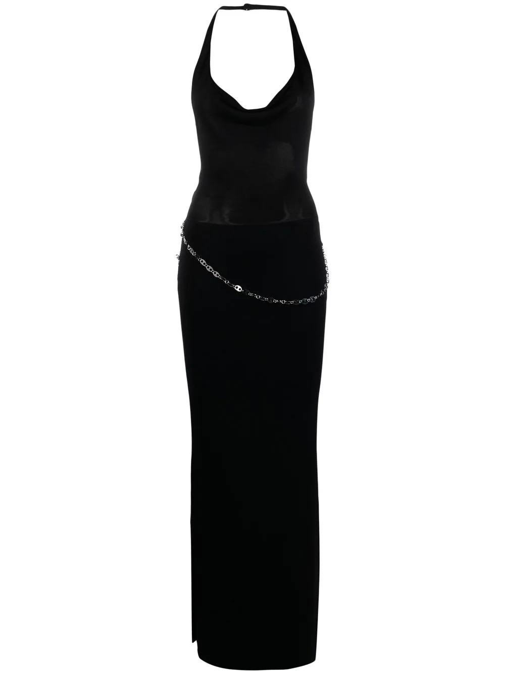 ribbed halterneck maxi dress | Farfetch Global