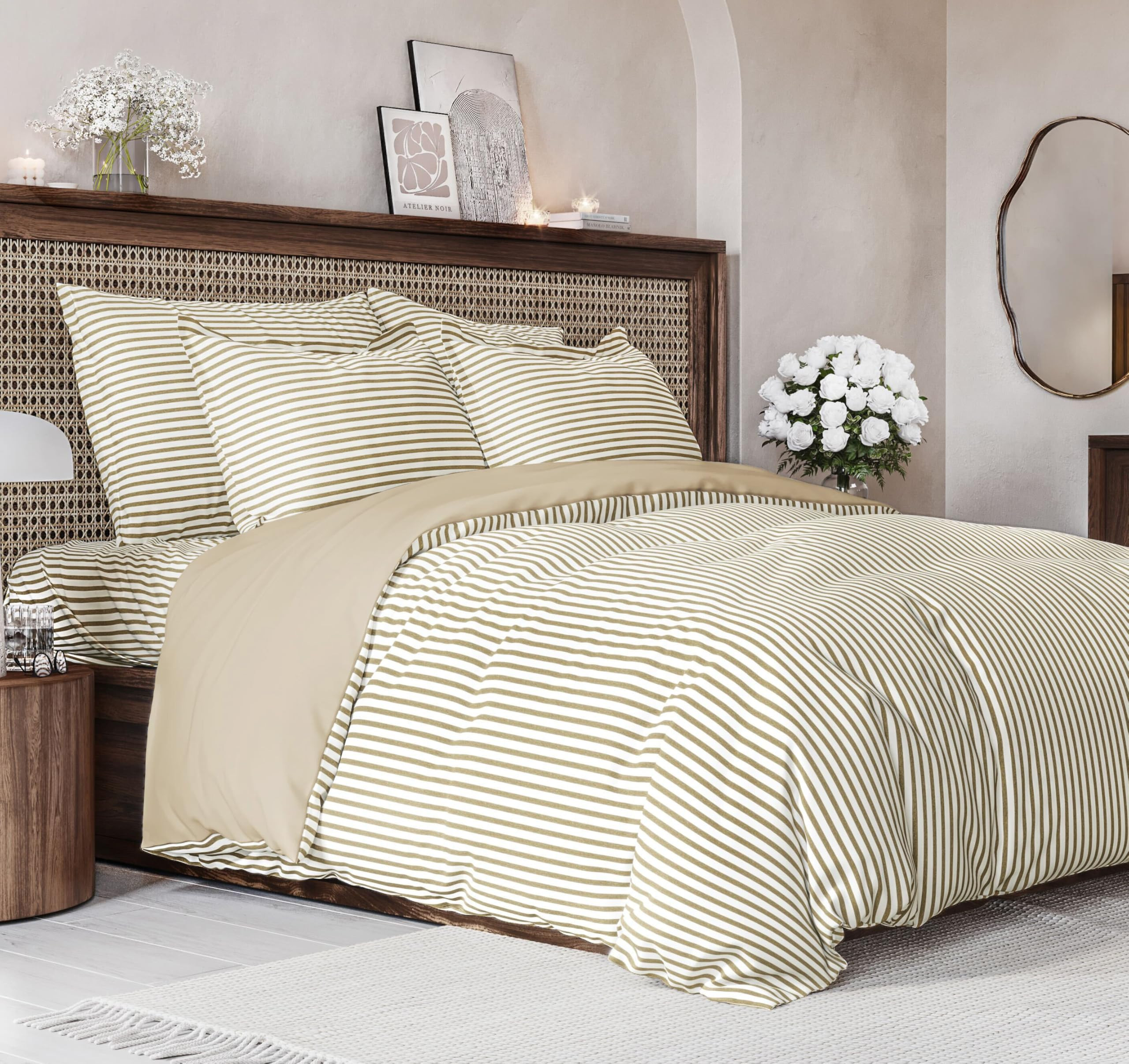 Duvet Cover Queen Size Set - Extra Soft Queen Size Duvet Cover 90 x 90 with 2 Pillow Shams - Hote... | Amazon (US)