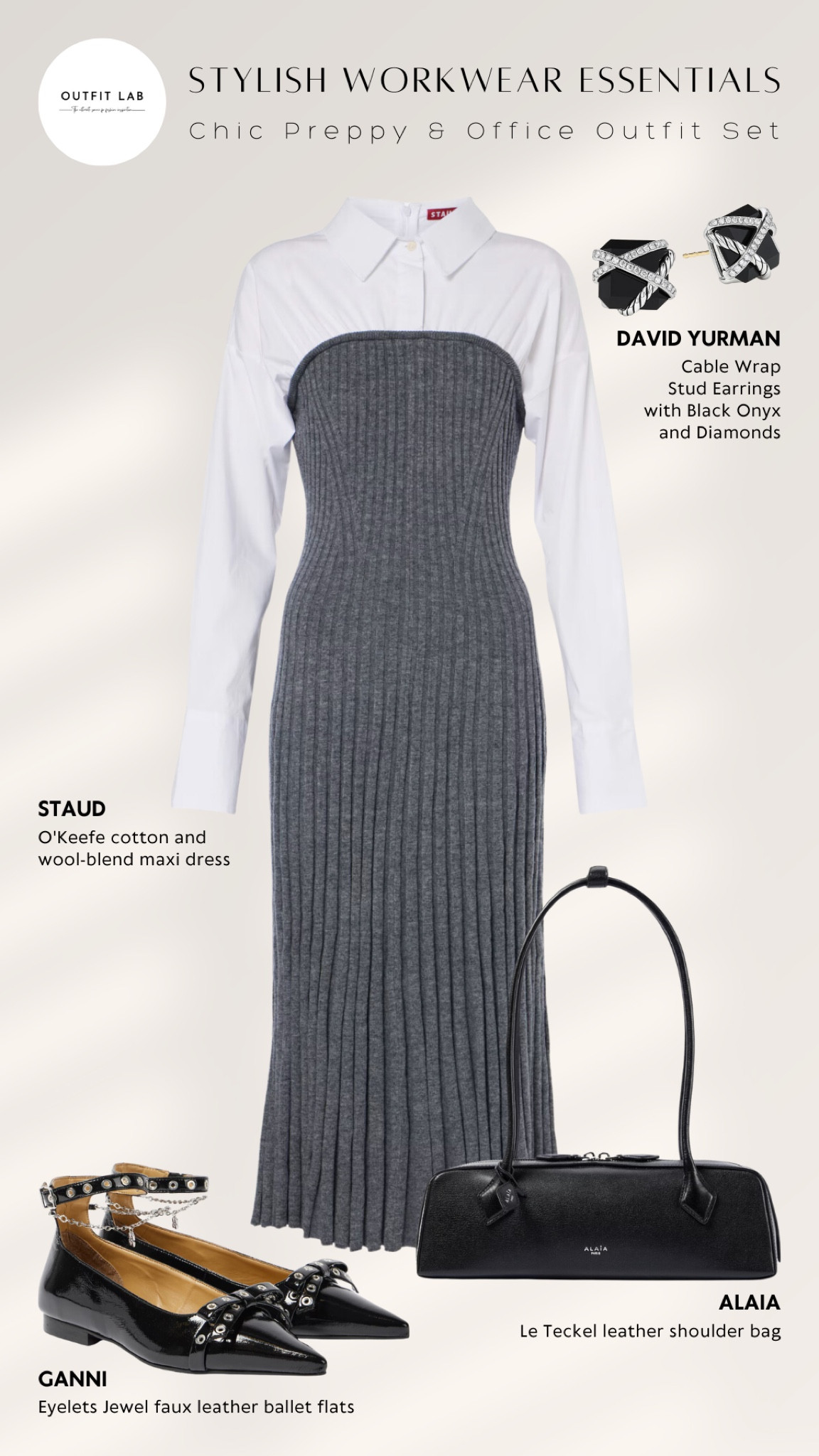 Chic Preppy & Office Outfit Set: Stylish Workwear Essentials – Shop Now!

Elevate your workwear with this chic preppy and office outfit set. Featuring a stylish Staud dress paired with comfortable Ganni flats for a polished yet relaxed look. Complete the ensemble with an elegant Alaia bag and classic David Yurman earrings. Perfect for maintaining a professional and fashionable appearance at the office. Shop now to enhance your wardrobe with these stylish essentials!

#LTKBacktoSchool #LTKStyleTip #LTKWorkwear