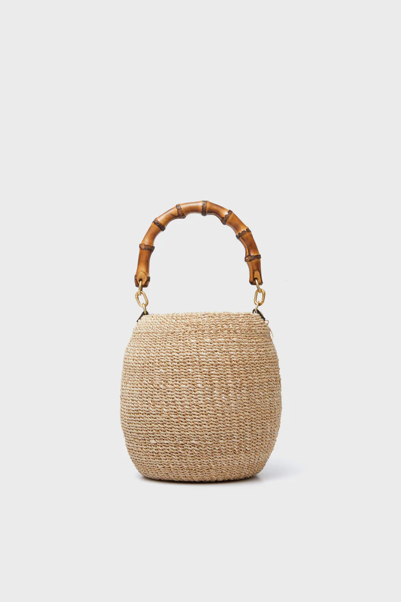 Cream Pot De Miel Bag with Bamboo Handle | Tuckernuck (US)