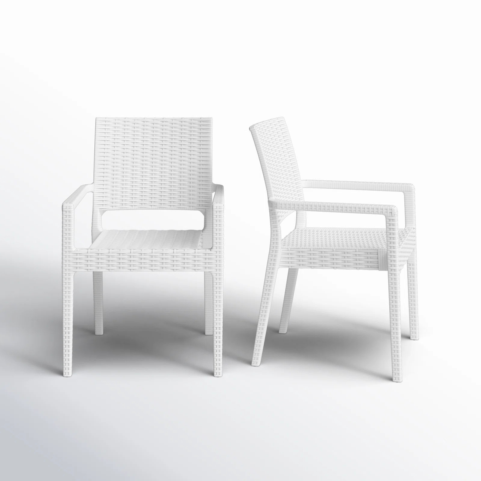 Hela Outdoor Stacking Dining Armchair (Set of 2) | Wayfair North America