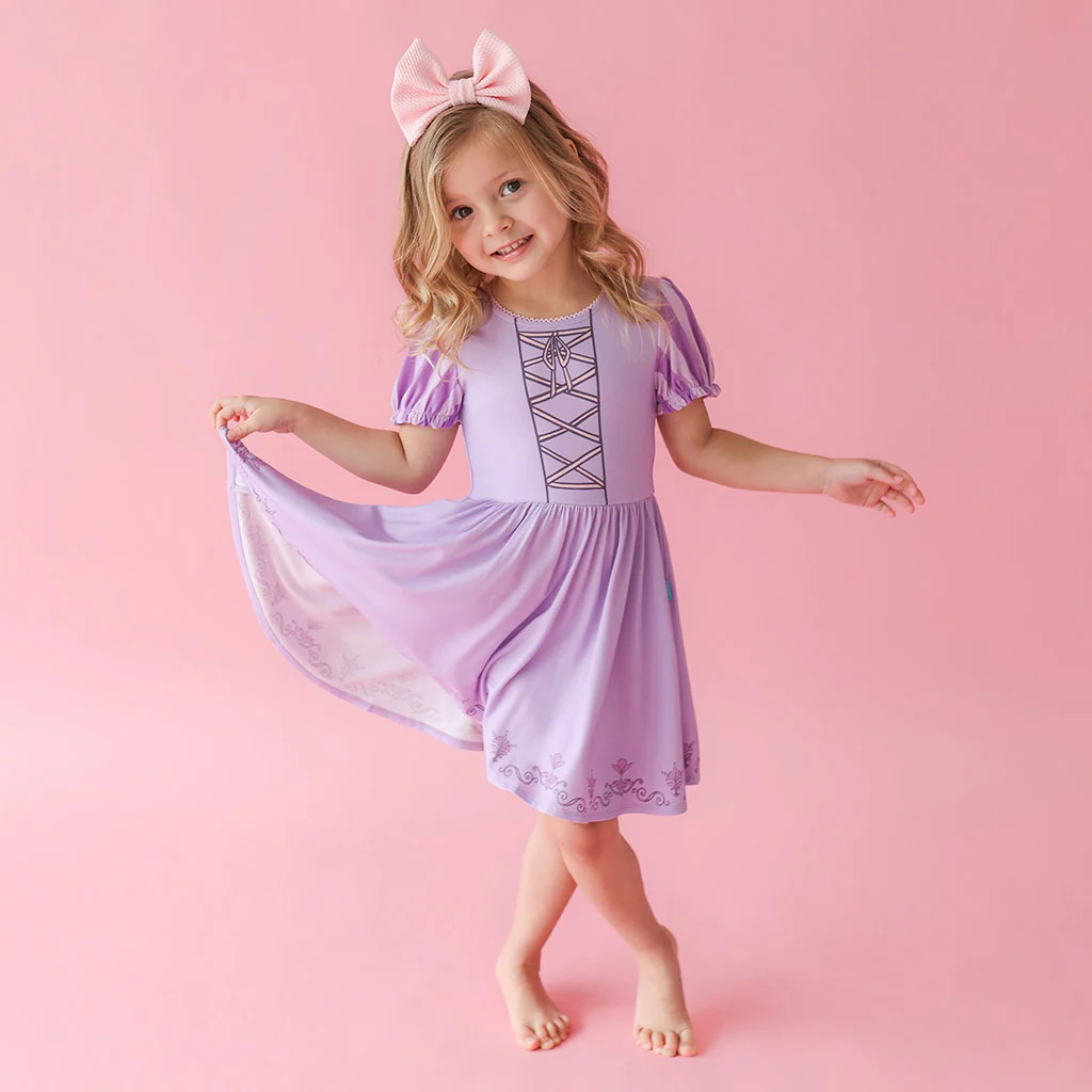 Disney Princess Purple Girl Twirl Dress | Rapunzel | Posh Peanut