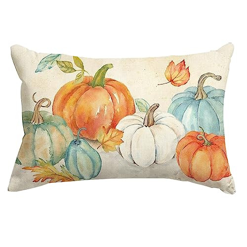 RABUSOFA Fall Pumpkin Pillows Decorative Throw Pillows12x20,Autumn Lumbar Coushion Covers,Thanksgiving Decorations Pillow Cases Outdoor Decor for Home Couch Farmhouse | Amazon (US)