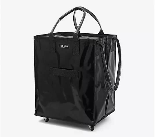 Hulken Large Rolling Tote Bag with Zip Top & Button Closure | QVC