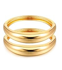 Elegance 11 designs Gold/Silver Cuff Bangle Bracelets For Women Set Chunky Trendy Gold Bracelet M... | Amazon (US)