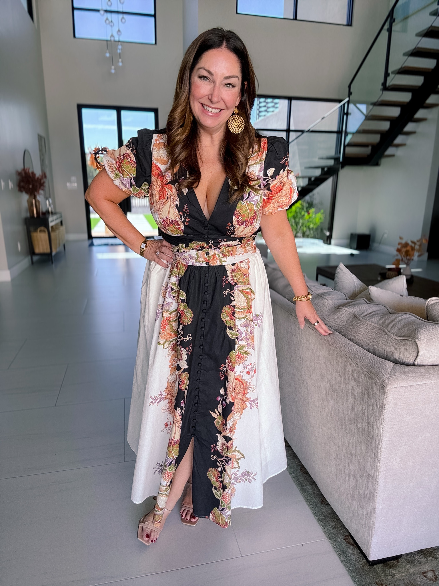 Fall Event Floral Maxi Dress from Anthropologie #falldresses #eventdress #weddingguestdress | Wearing dress in tts L 

 

#LTKSeasonal #LTKMidsize #LTKParties