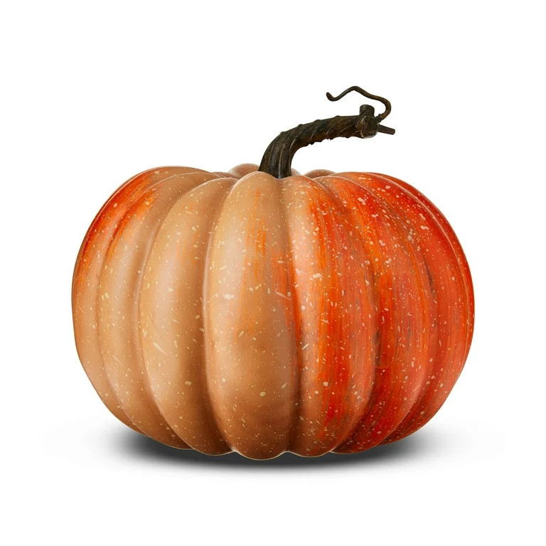Foam Pumpkin Tabletop Decor, Orange, 7", Harvest by Way To Celebrate | Walmart (US)