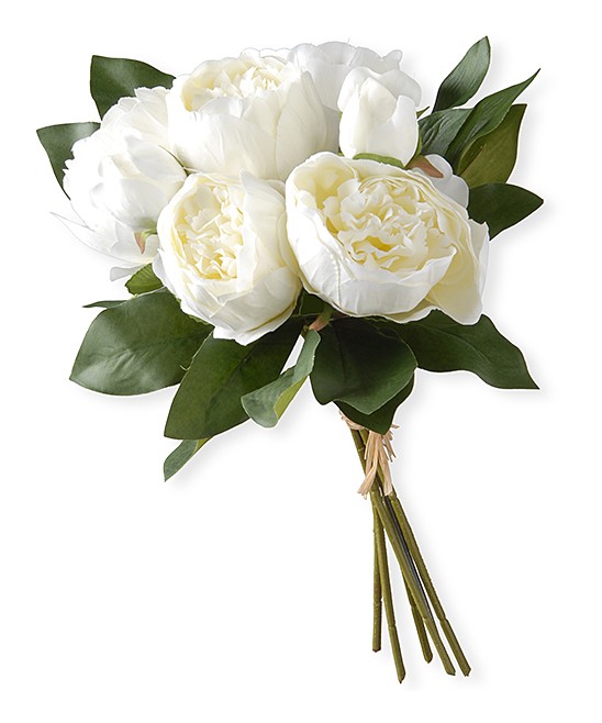National Tree Company Floral White - White Peony Bouquet Arrangement | Zulily