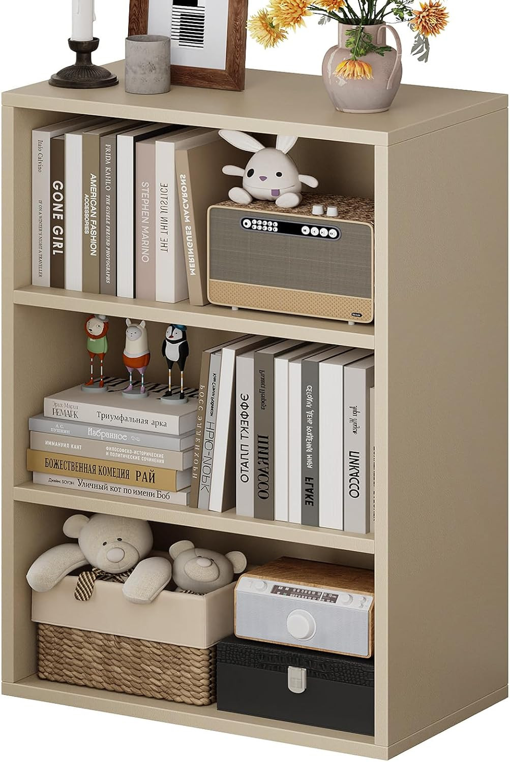 ALISENED 3-Tier Bookshelf, 23.6 × 9.4 × 35.2in, Small Bookshelf | Amazon (US)