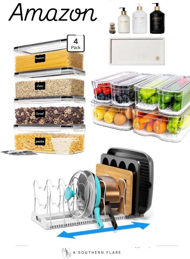 Simplify your kitchen organization with these easy-to-use storage solutions! Perfect for keeping ... | Amazon (US)