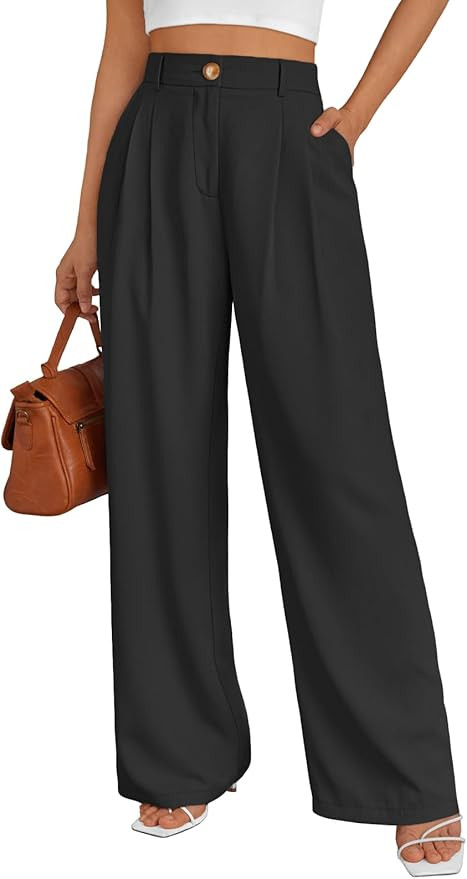 LILLUSORY Wide Leg Dress Pants Women's High Waisted Dressy Trousers | Amazon (US)