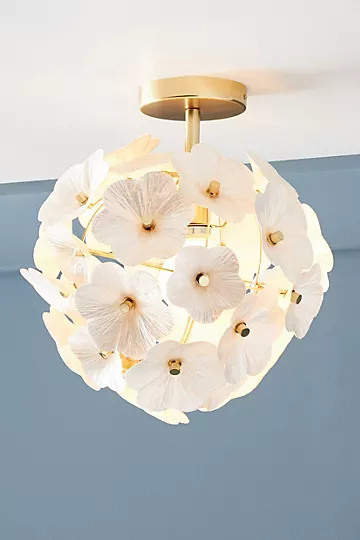 June Capiz Floral Flush Mount | Anthropologie (US)