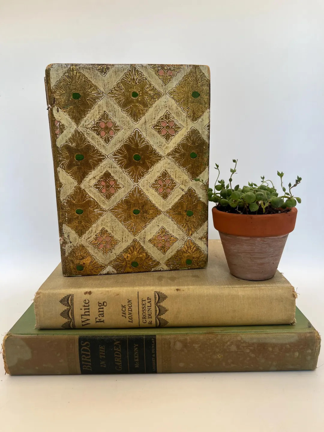 Vintage Italian Florentine Prayer Book / Psalm 23 / Psalm of David / Gold Gilt, Pink, Green Flour... | Etsy (US)