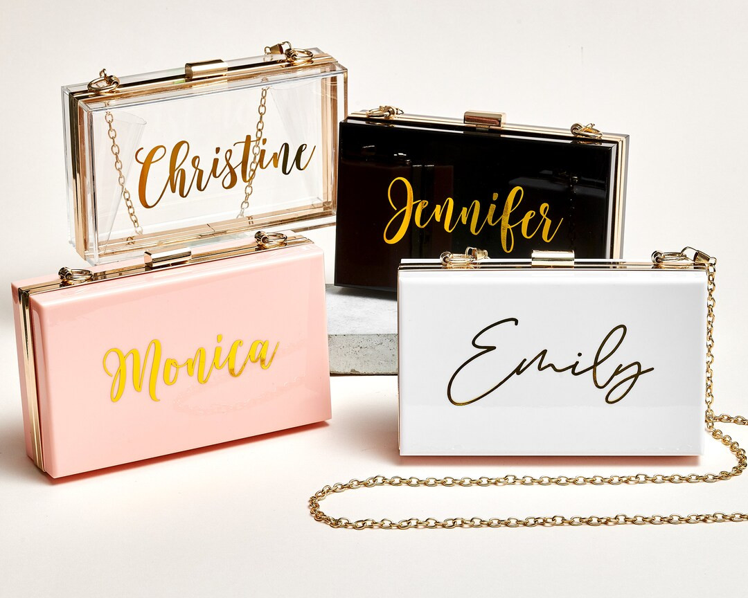 Mrs Purse Bride Clutch  Bride Gift Personalized Acrylic - Etsy | Etsy (US)