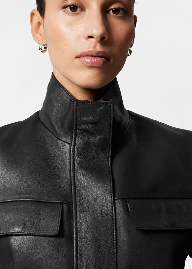 Flap-Pocket Leather Jacket | & Other Stories UK