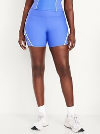 High-Waisted PowerSoft Biker Shorts -- 6-inch inseam | Old Navy | Old Navy (US)