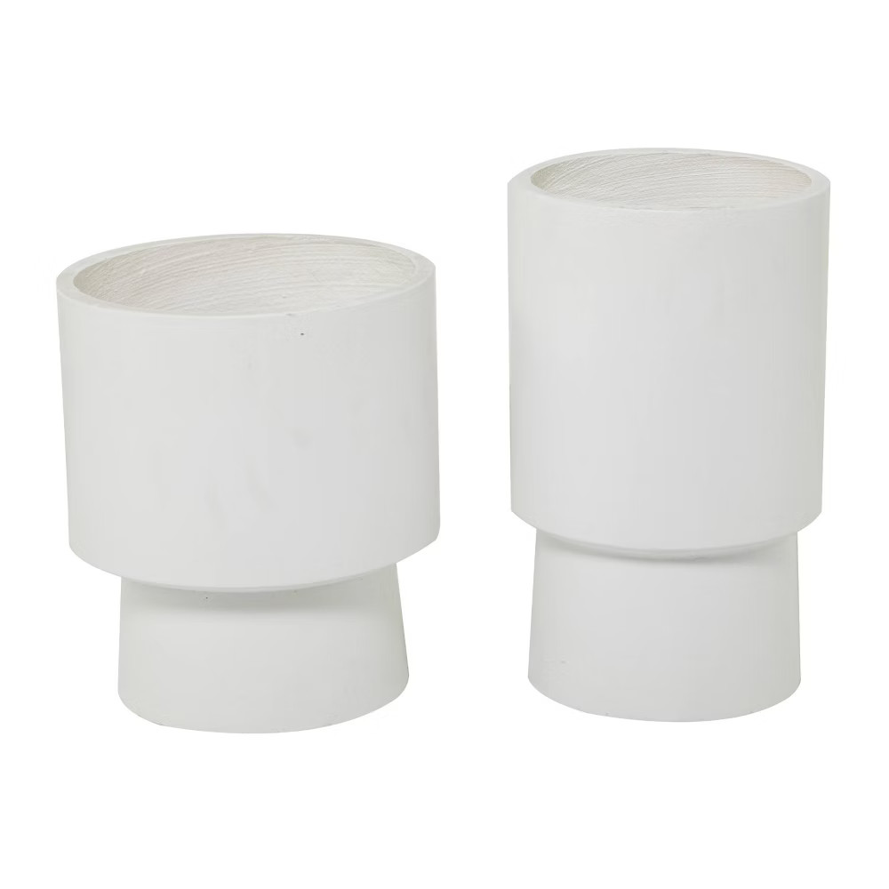 16.55"" 2pc Modern Ceramic Planter Pots White - CosmoLiving by Cosmopolitan | Target